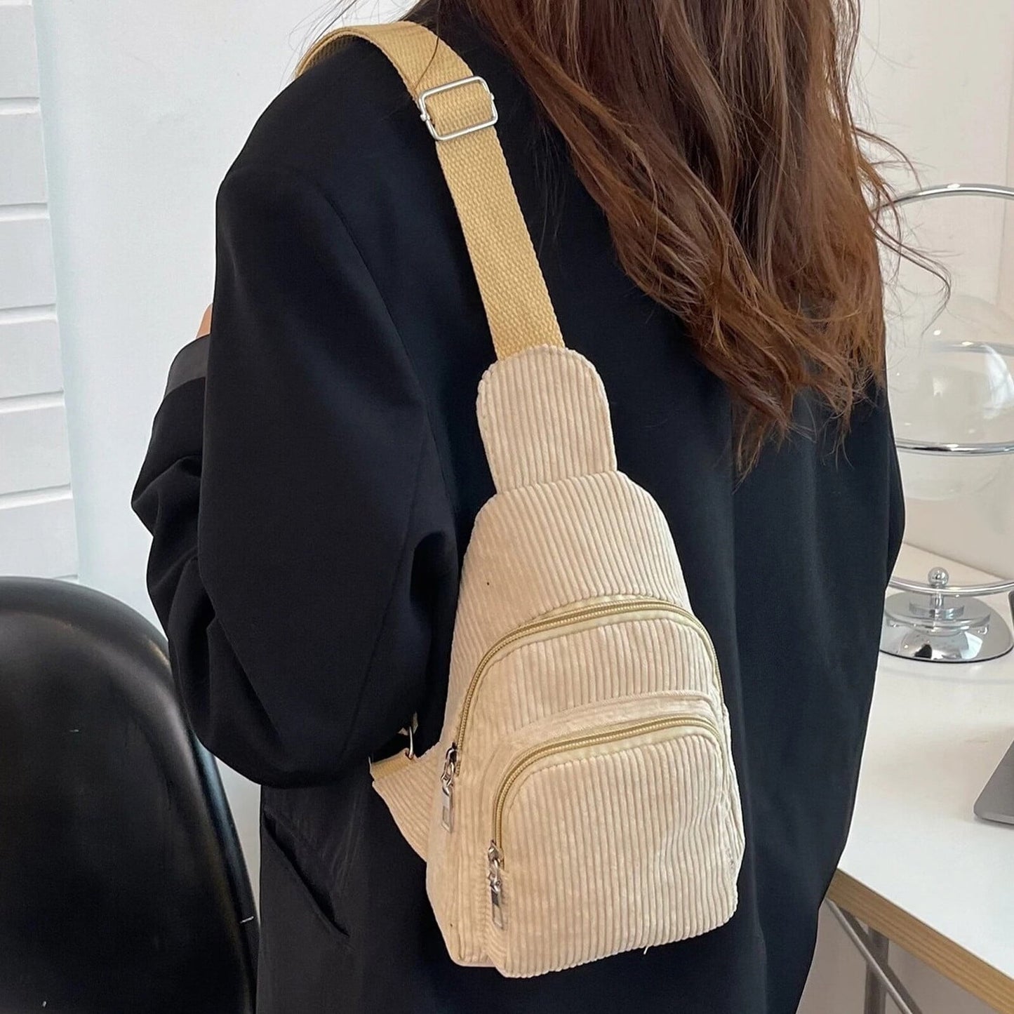 Corduroy Casual Crossbody Bag