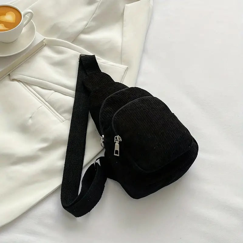 Corduroy Casual Crossbody Bag