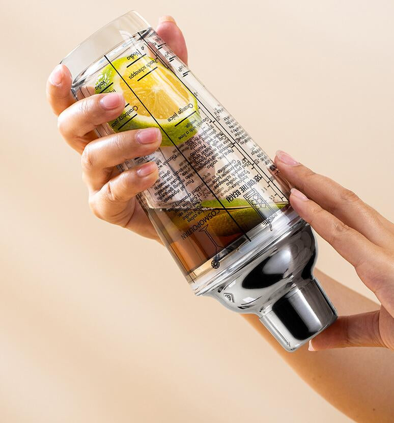 Cocktail Recipe Shaker Set