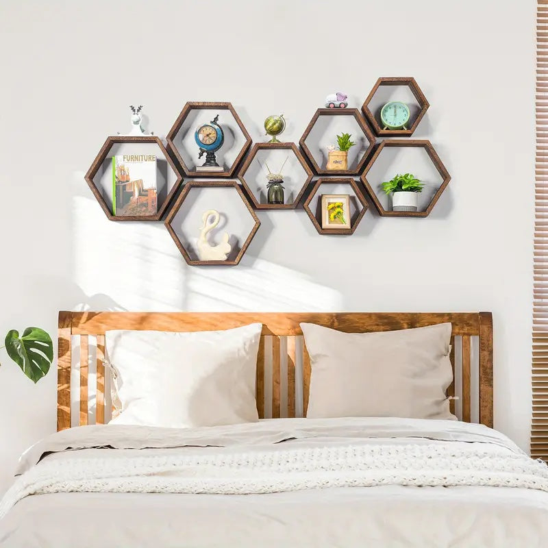 Honeycomb Hexagon Wall Shelves