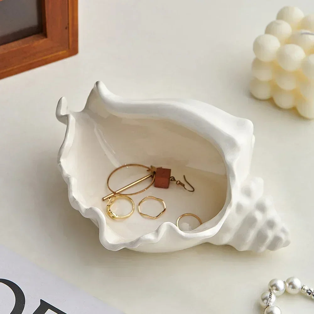 Coastal Charm Conch Trinket Dish