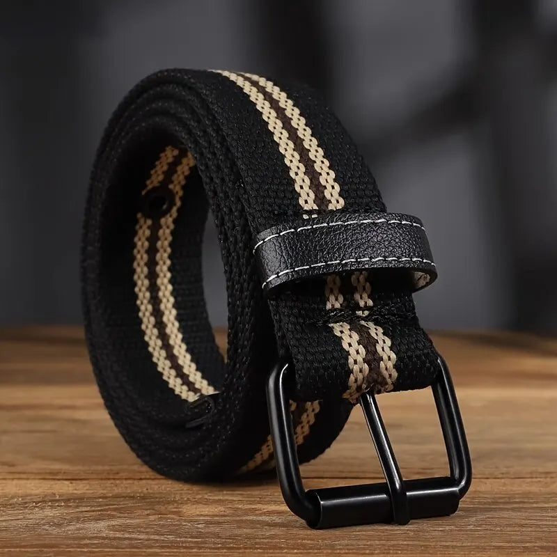 Striped Canvas Belt