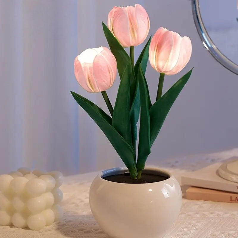 Twilight Tulips Decor Lamp