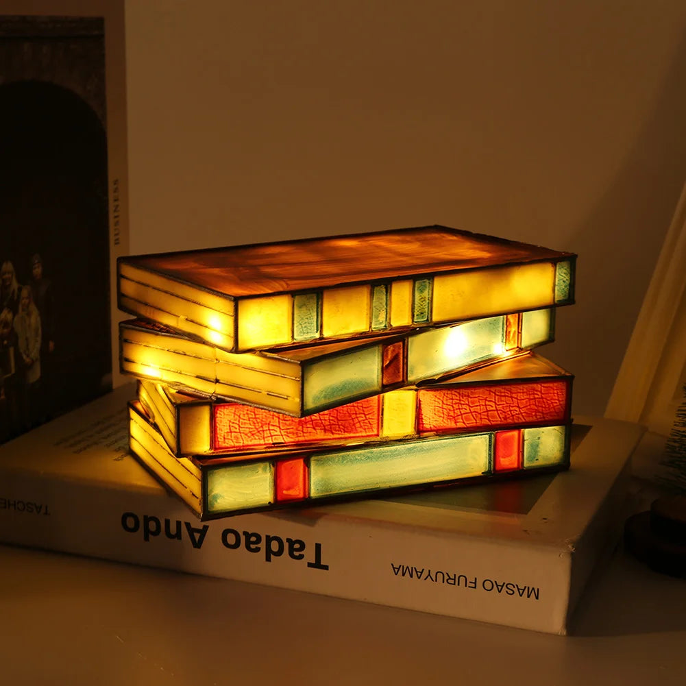 Scholar's Stained Glass Lamp
