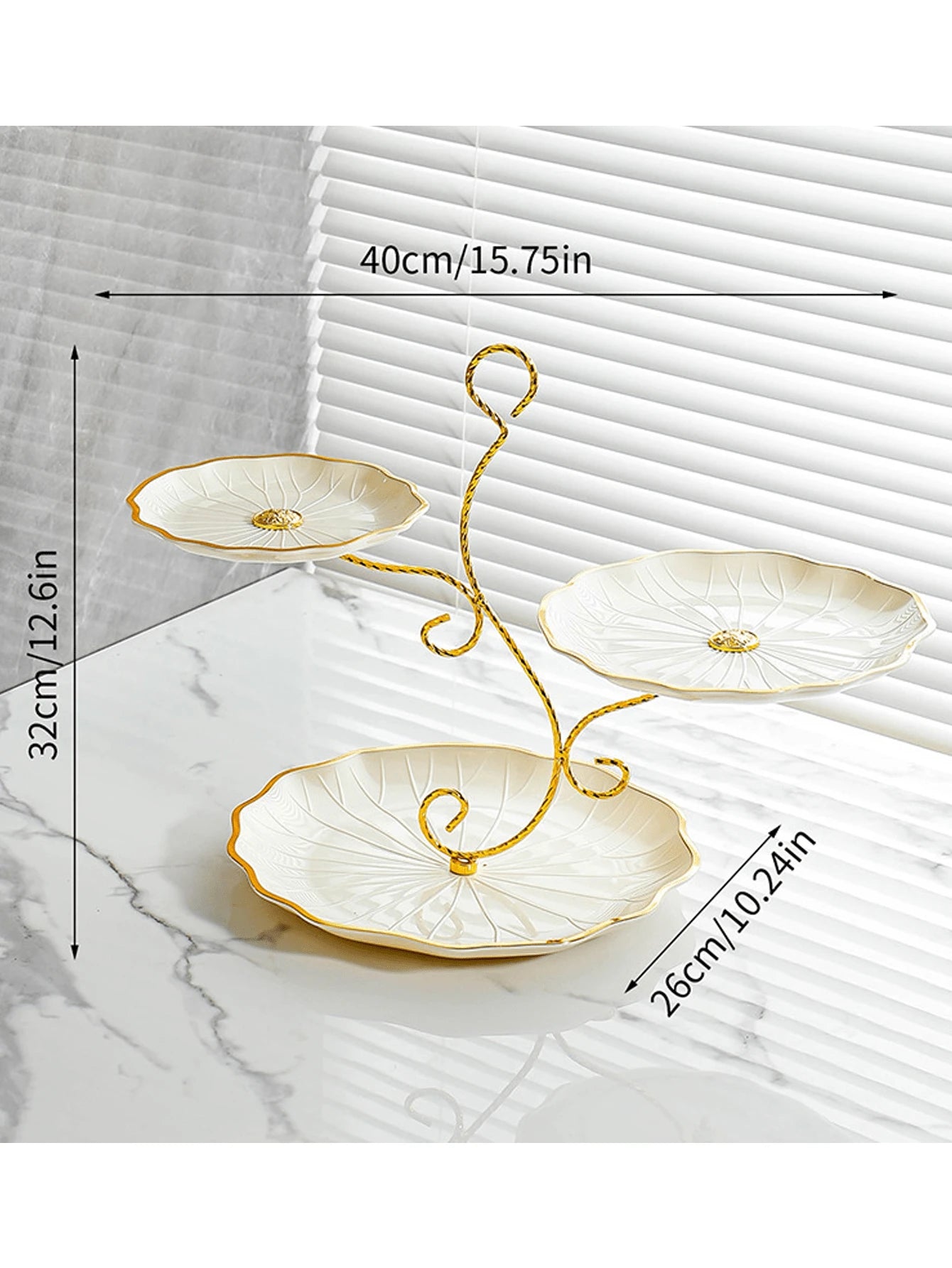 Elegant Triple-Tier Dessert Stand
