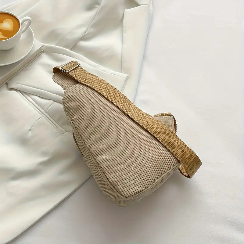 Corduroy Casual Crossbody Bag