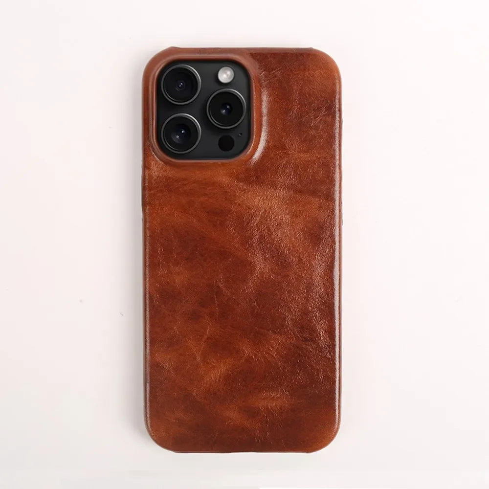 Signature Leather iPhone Shell Case