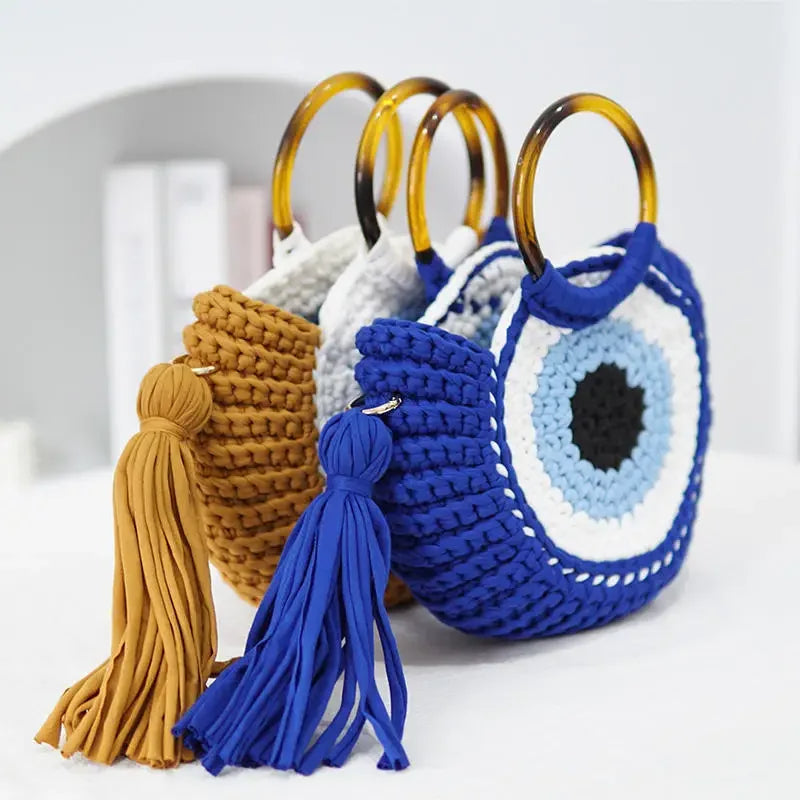 Enchanting Eye Woven Crochet Bag