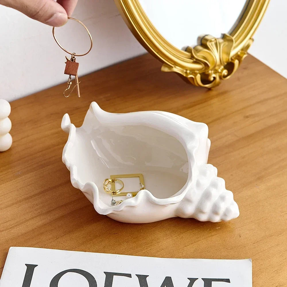 Coastal Charm Conch Trinket Dish