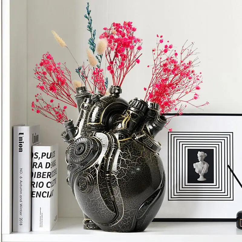 Steampunk Heart Vase
