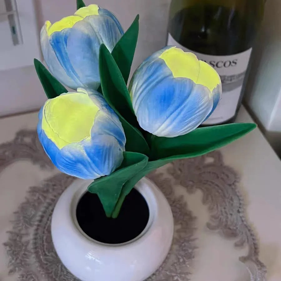 Twilight Tulips Decor Lamp
