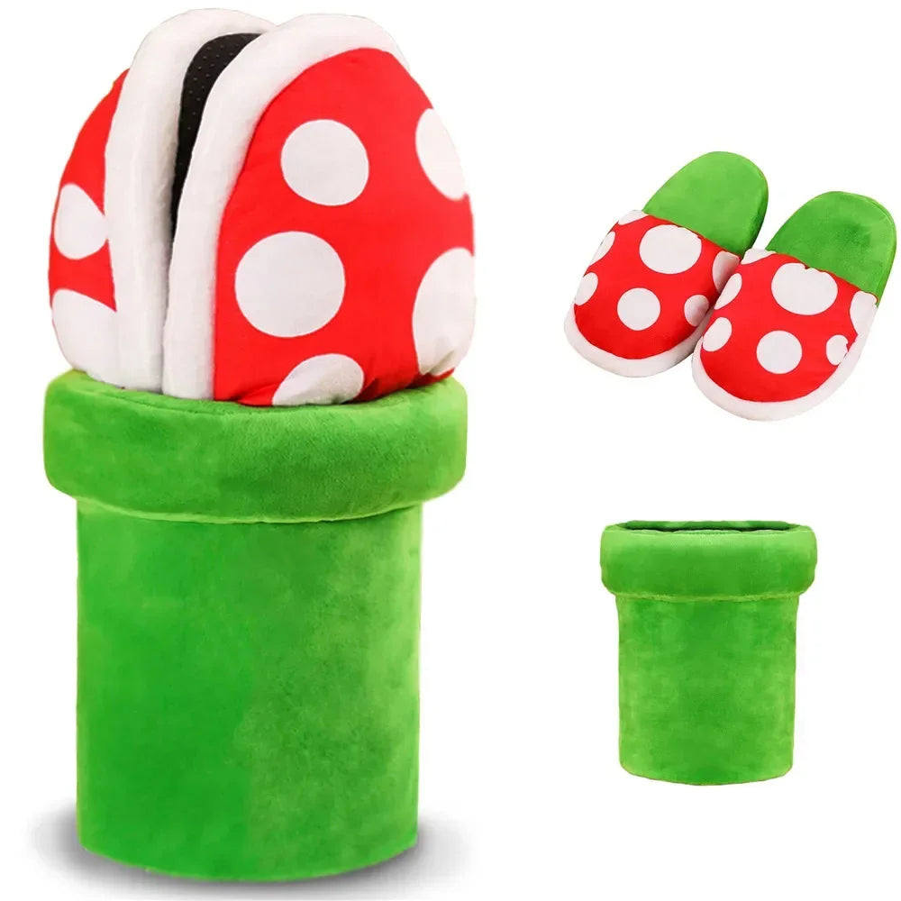 Bitey Bloom Slippers with Pipe Stand
