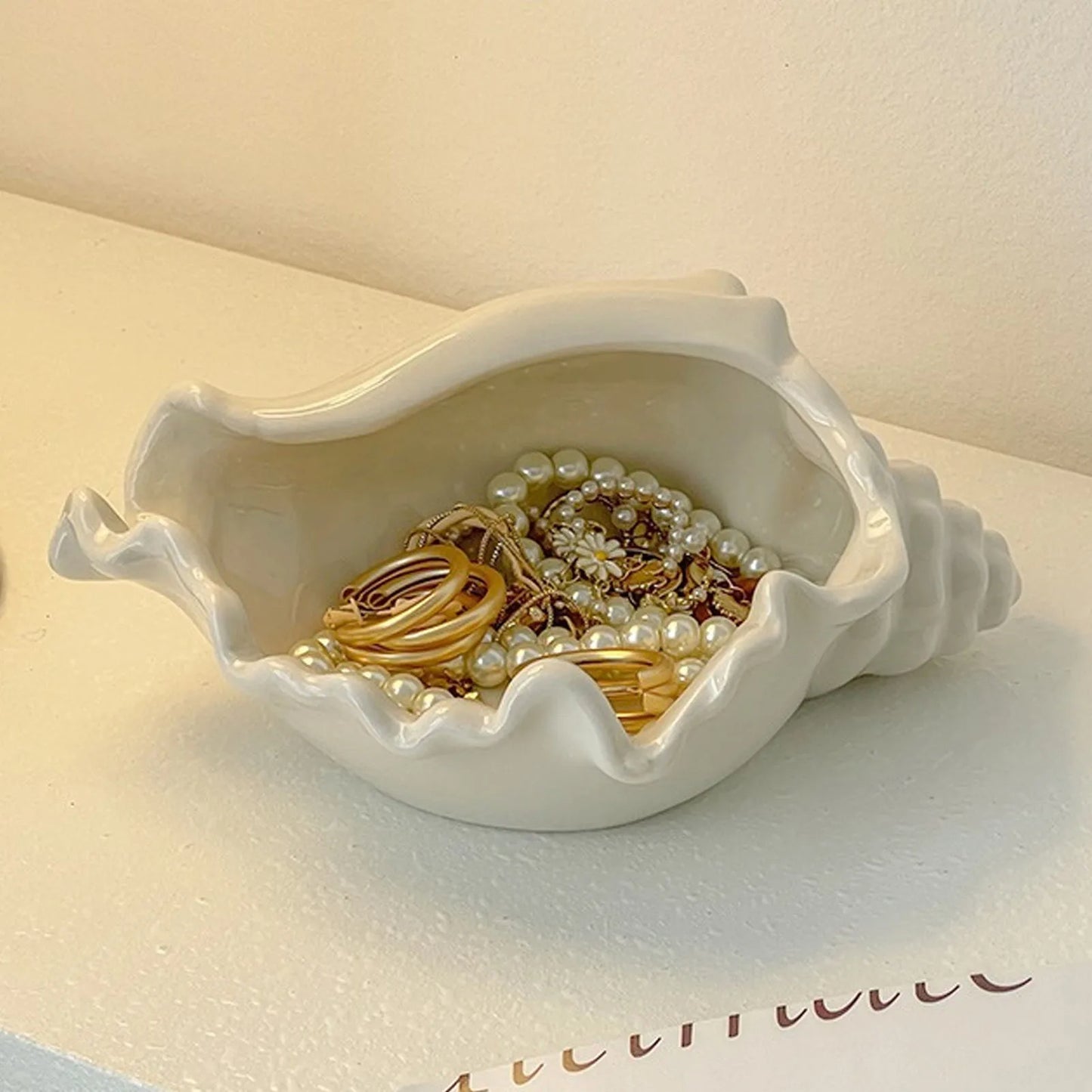 Coastal Charm Conch Trinket Dish
