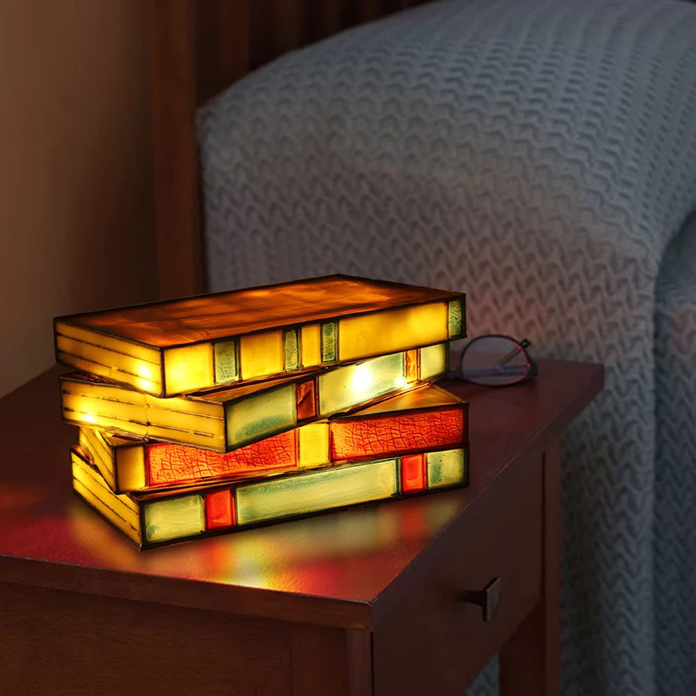 Scholar's Stained Glass Lamp