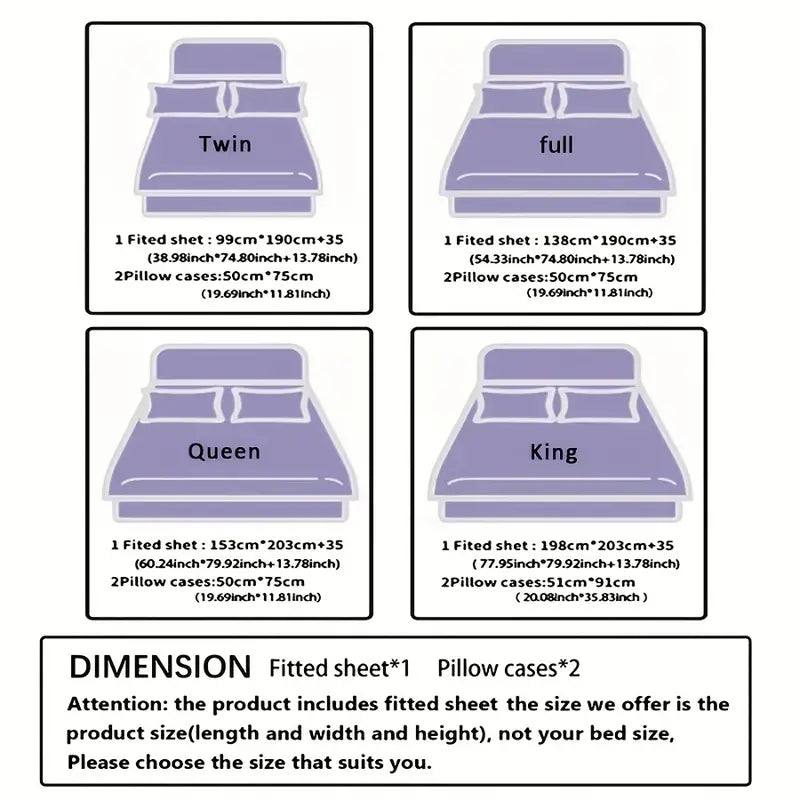 Hexagon Haven Fitted Sheet Set