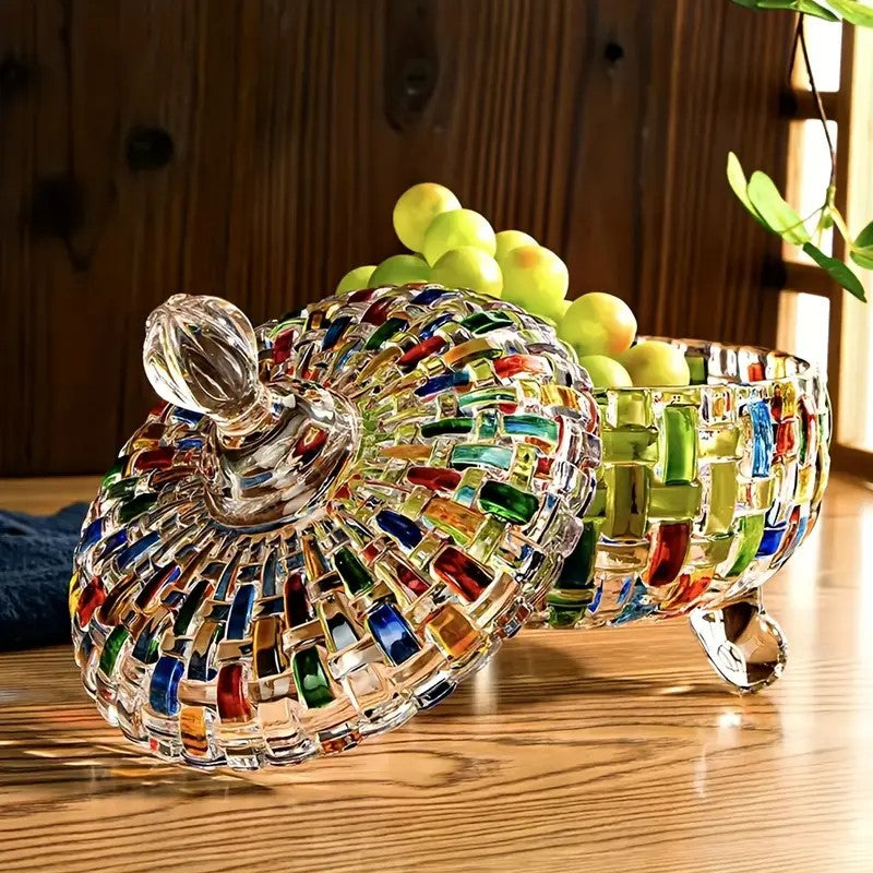 Stained Glass Crystal Candy Dish