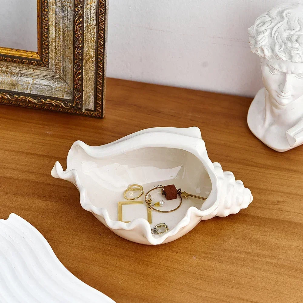 Coastal Charm Conch Trinket Dish