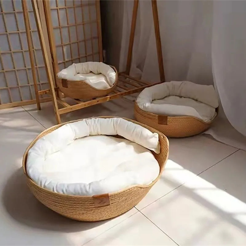 Bamboo Bliss Woven Pet Bed