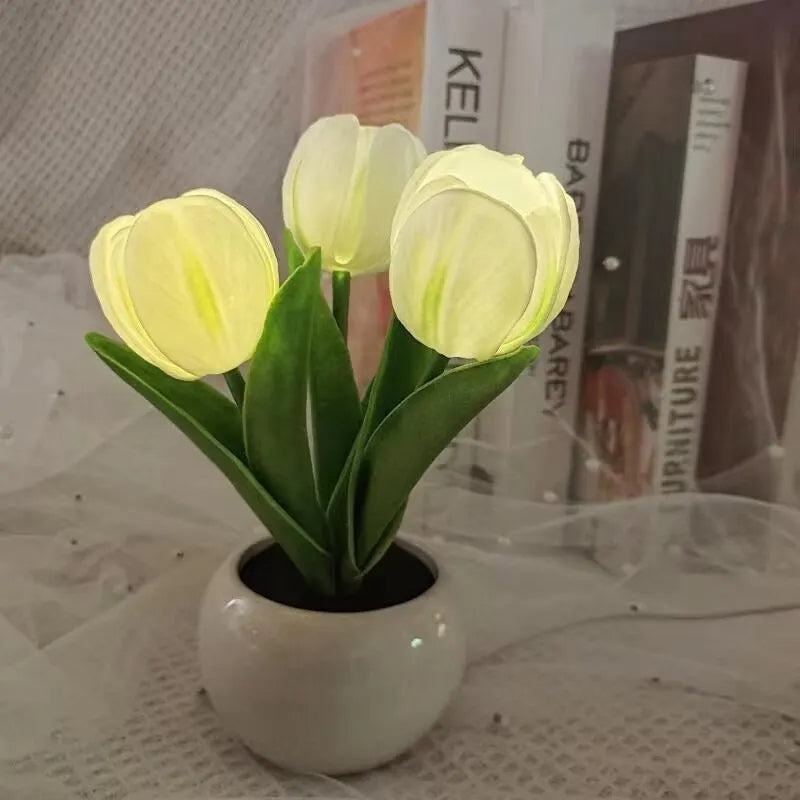 Twilight Tulips Decor Lamp