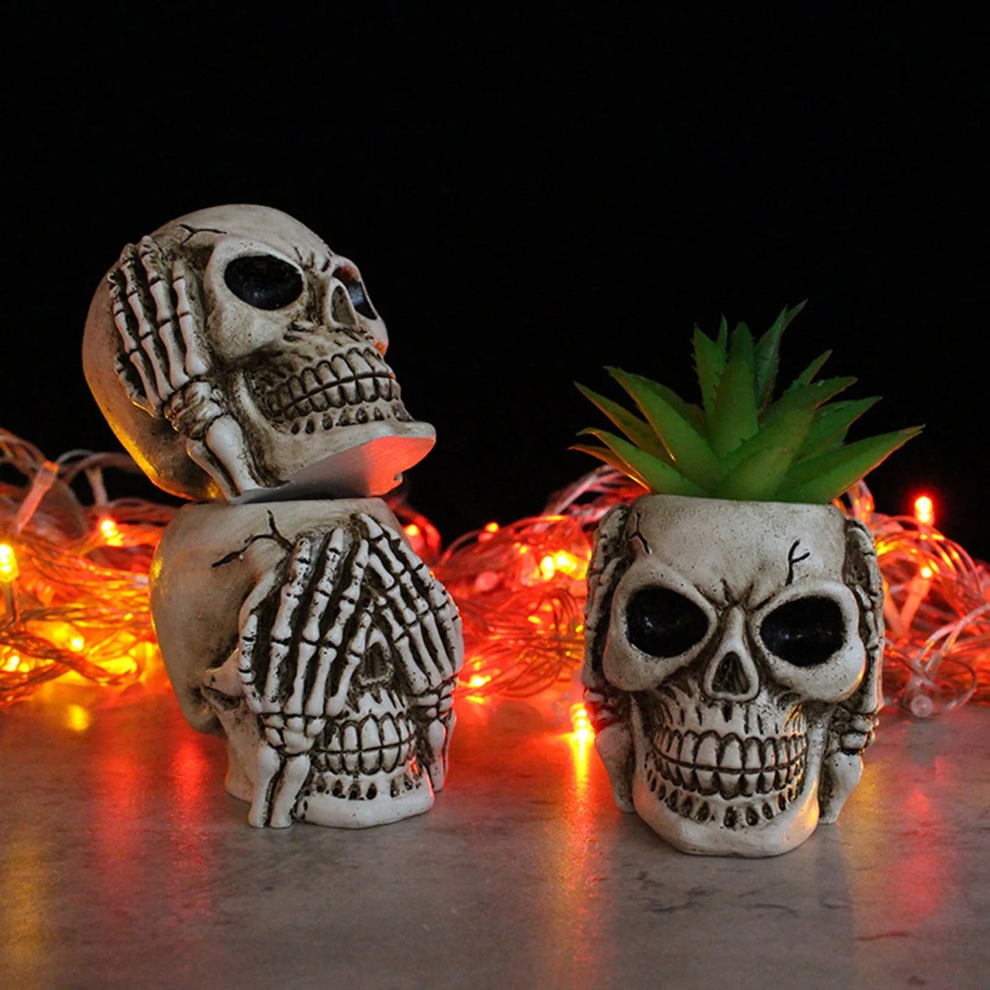 See No Evil Trio Skull Planters