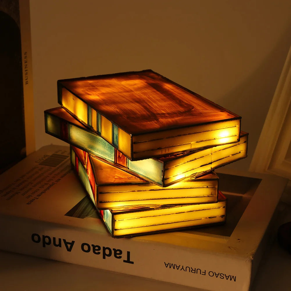 Scholar's Stained Glass Lamp