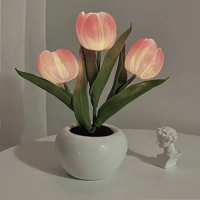 Twilight Tulips Decor Lamp