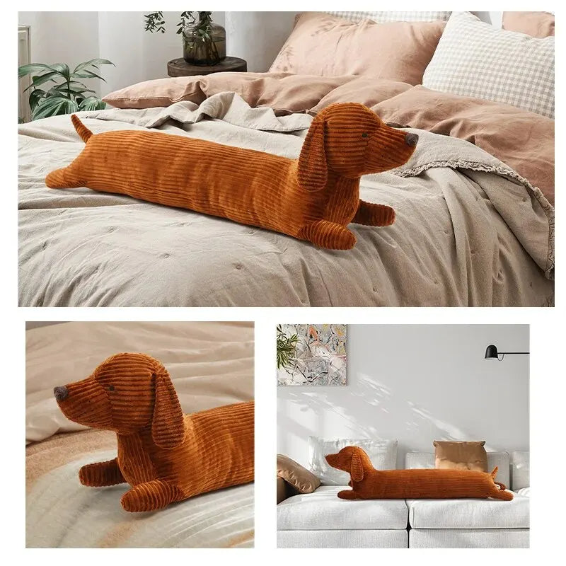 Corduroy Wiener Dog Pillow