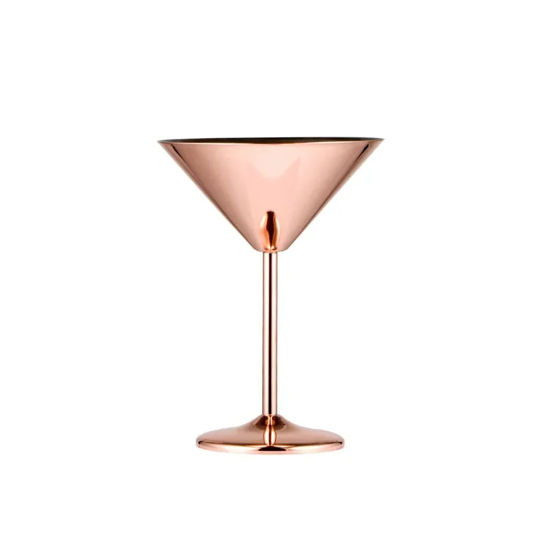 Luxe Stainless Steel Martini Glasses