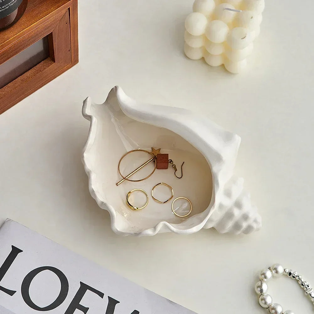 Coastal Charm Conch Trinket Dish