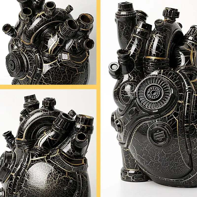 Steampunk Heart Vase