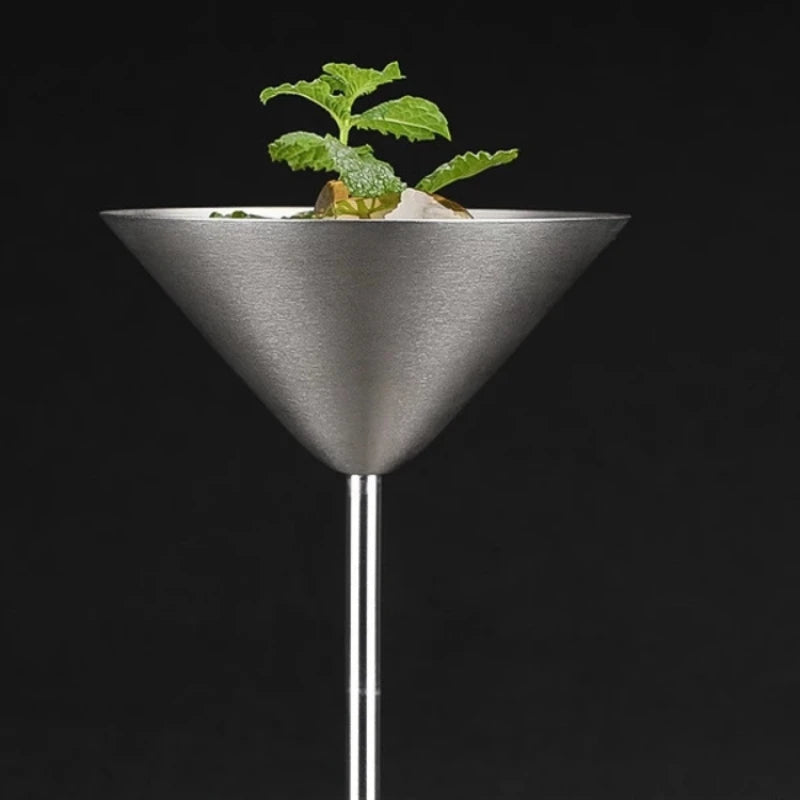 Luxe Stainless Steel Martini Glasses
