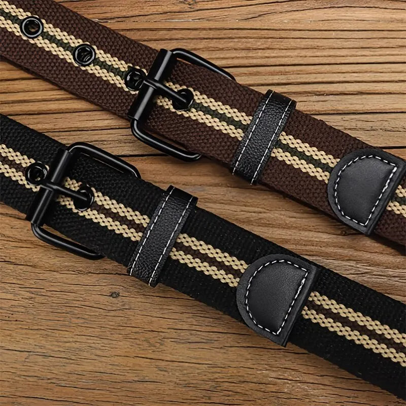 Striped Canvas Belt