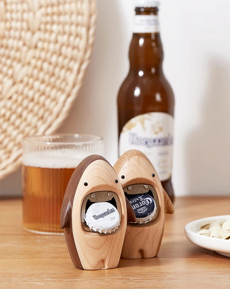 Jaws Wooden Shark Bottle Opener