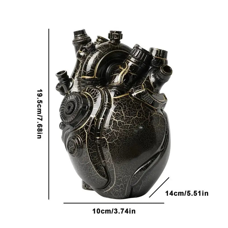 Steampunk Heart Vase