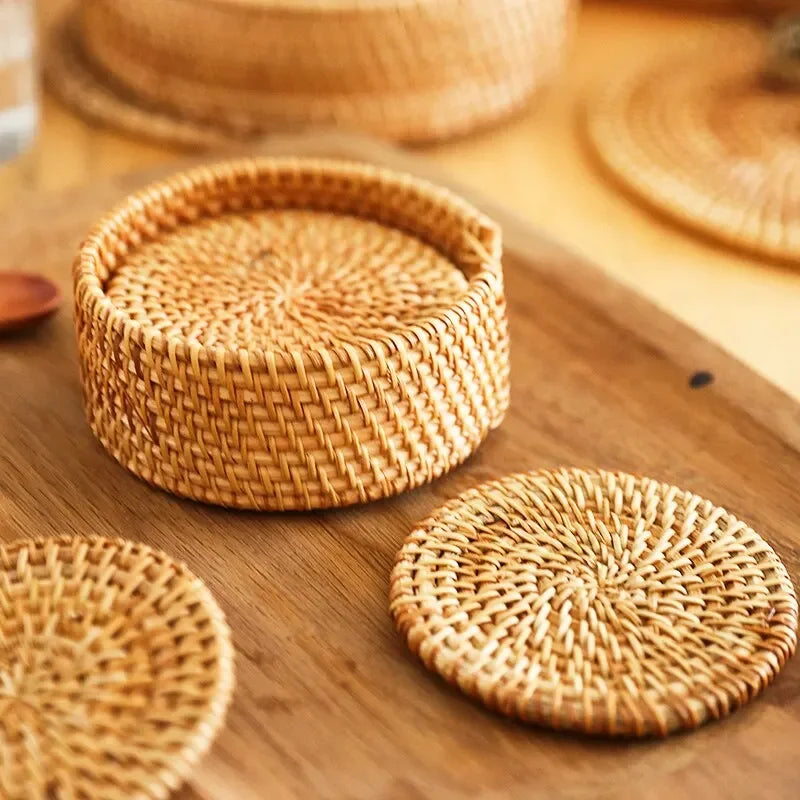 Legacy Rattan Coaster Set