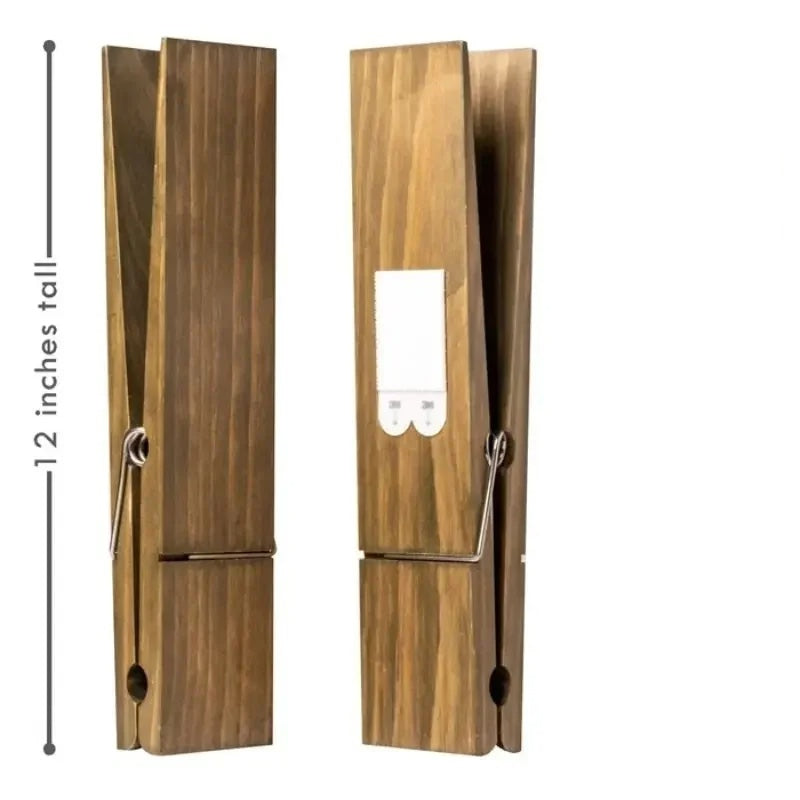 Grande Oak Clothespin Bath Hangers