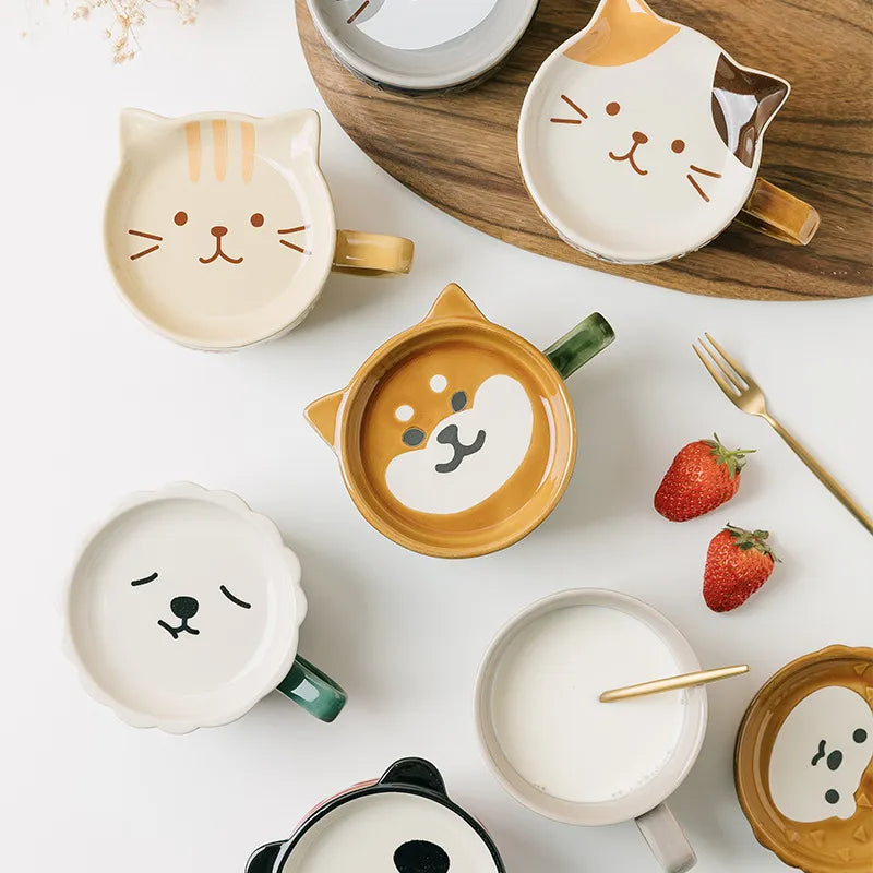 Meow Mug with Matching Dish Lid