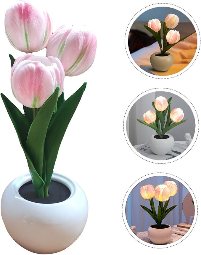 Twilight Tulips Decor Lamp