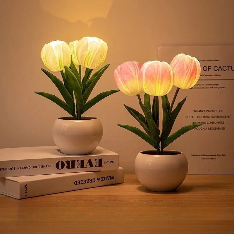 Twilight Tulips Decor Lamp