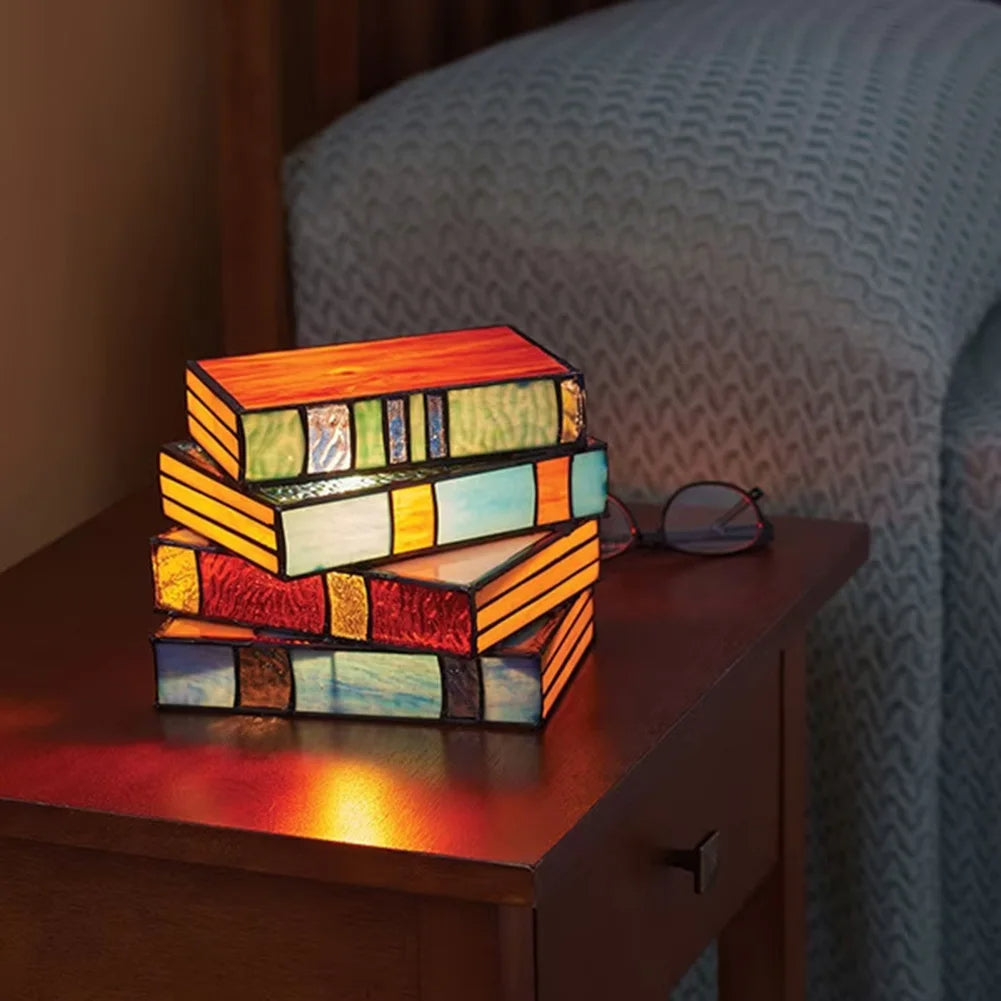 Scholar's Stained Glass Lamp