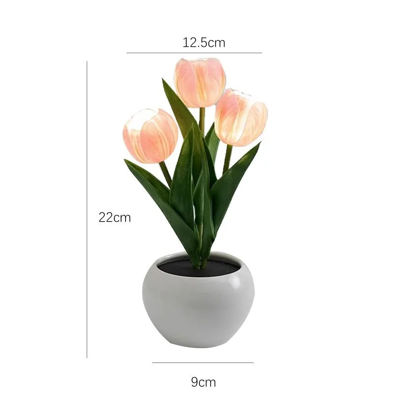 Twilight Tulips Decor Lamp