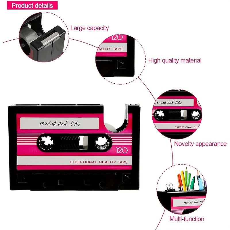 Retro Cassette Tape Pen Holder