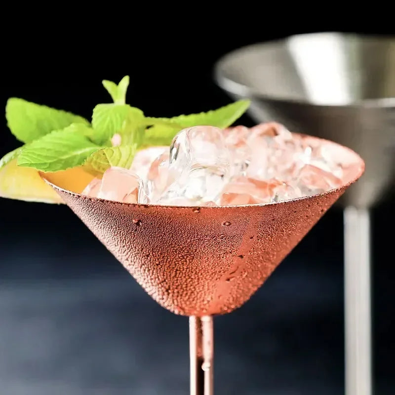 Luxe Stainless Steel Martini Glasses