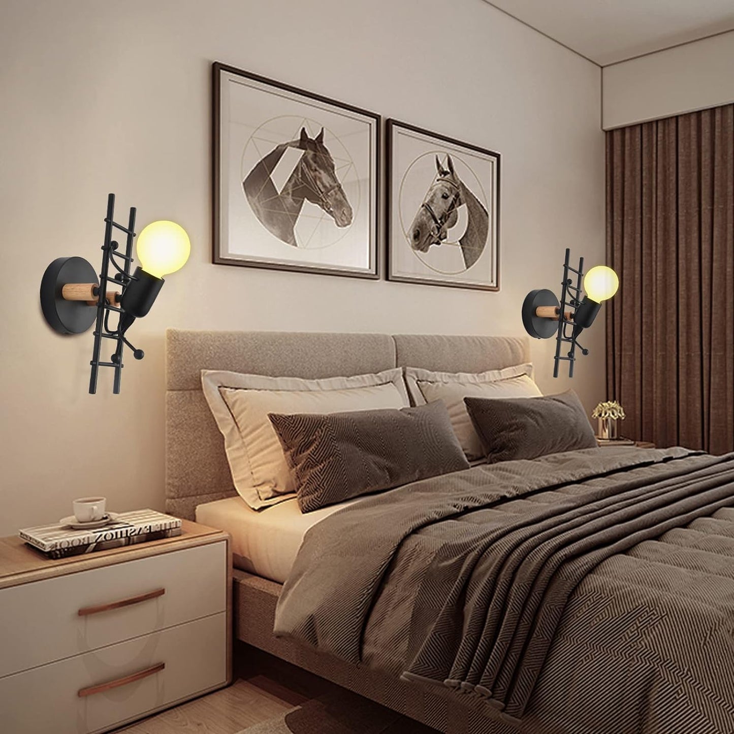 Climbing Figure Abstract Wall Lamp
