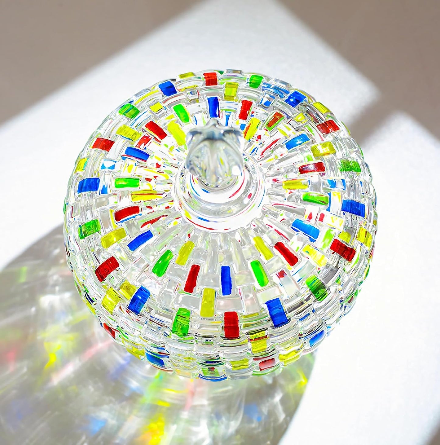Stained Glass Crystal Candy Dish
