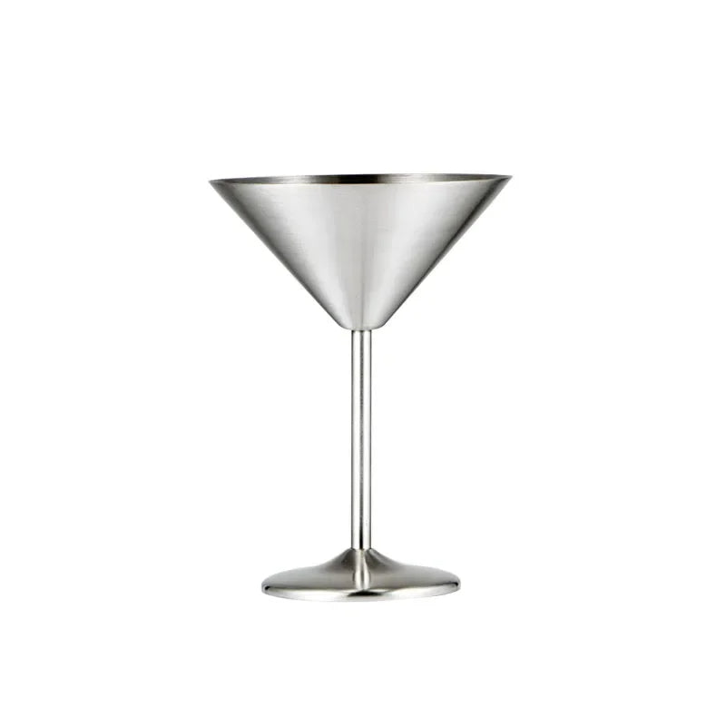 Luxe Stainless Steel Martini Glasses