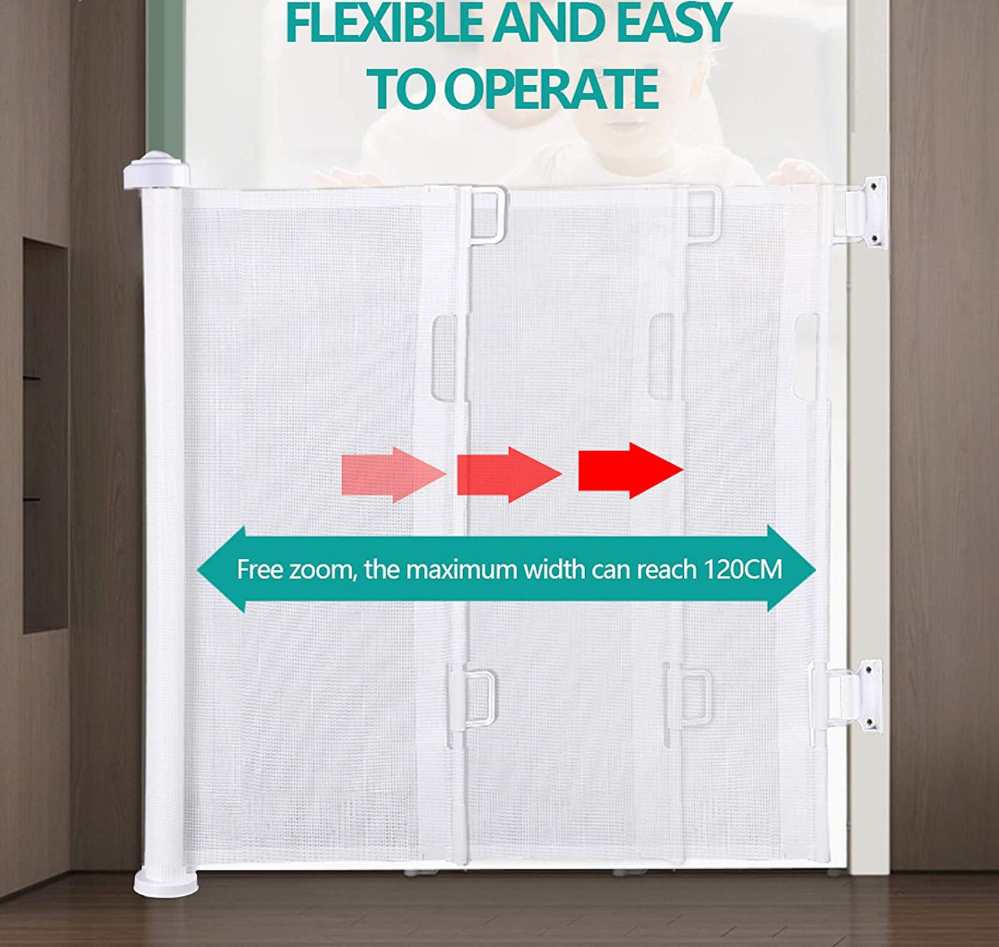 Enlite FlexiGaurd Retractable Baby Gate