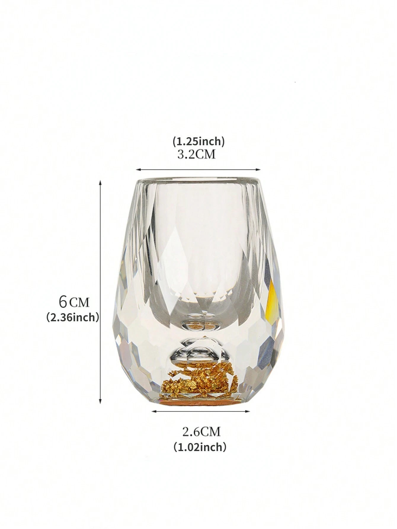 Luxe Diamond-Cut Whiskey Glass