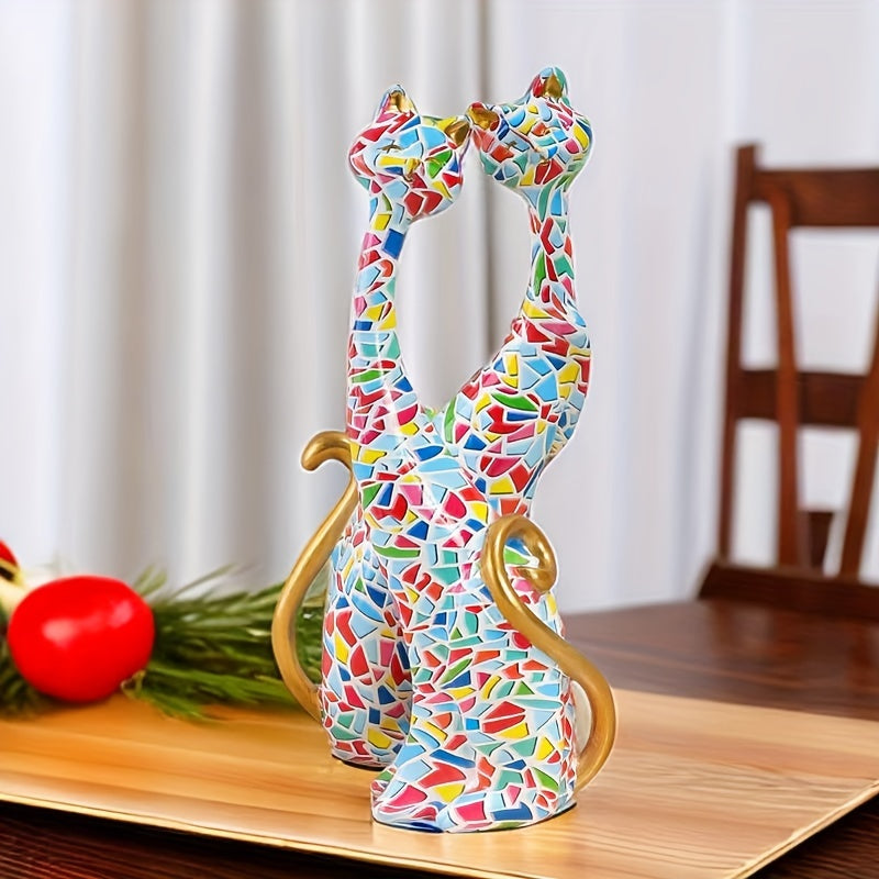 Mosaic Harmony Cat Duo