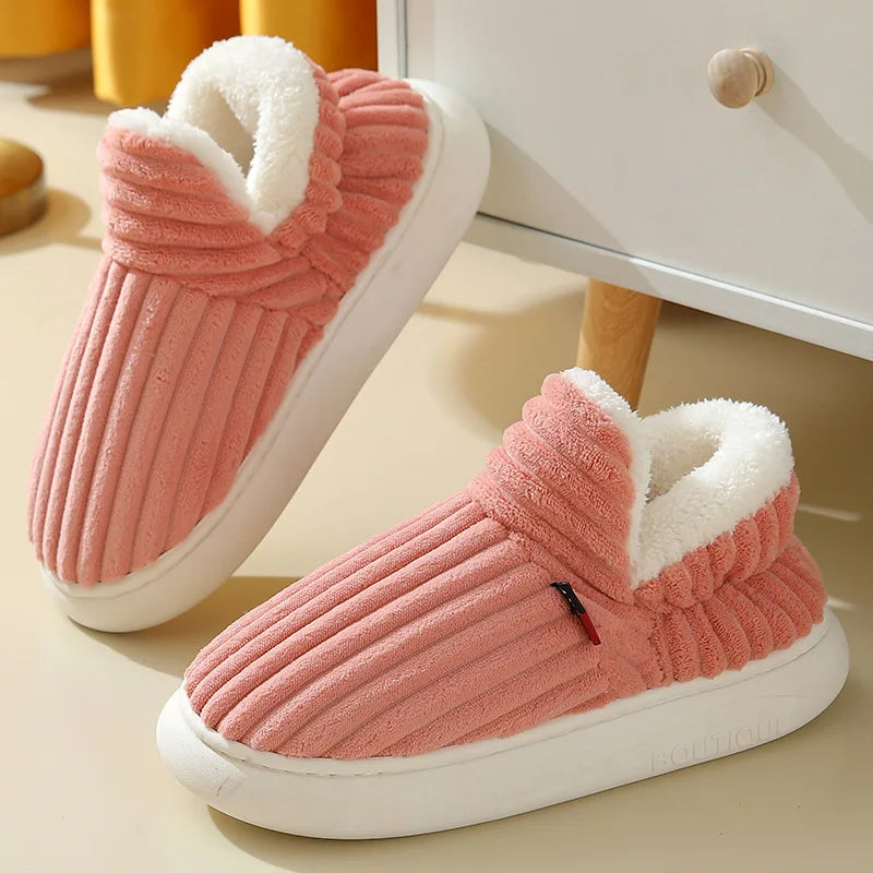 Alpine Plush Ribbed Slippers